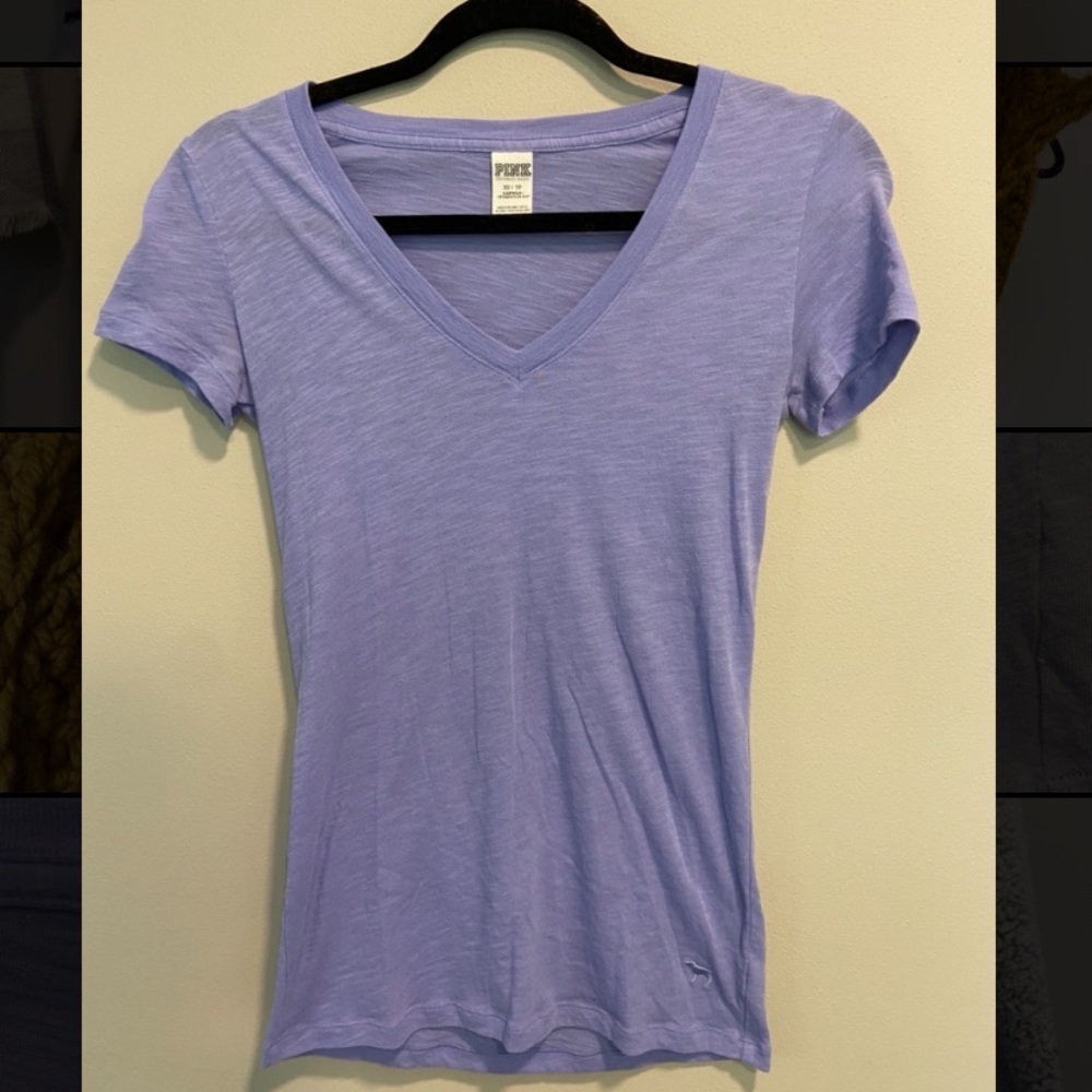 Pastel Purple PINK Victoria Secret Short Sleeve XS Tee Shirt
